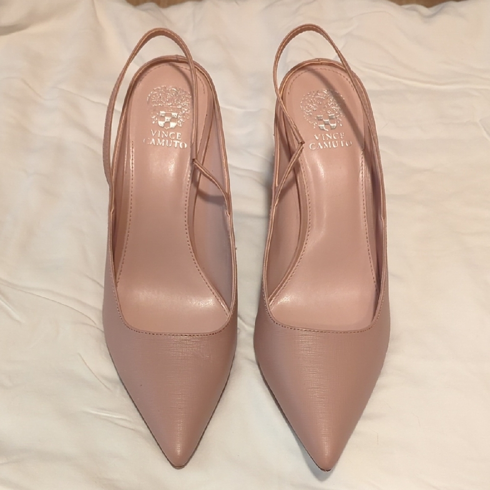 Vince Camuto Women's Pinkish Nude Slingback Heels - 11M